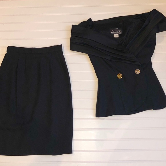 Alex Evenings Dresses & Skirts - Alex Evenings 2 Piece Black Skirt & Blouse Set